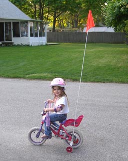 orange bike flag